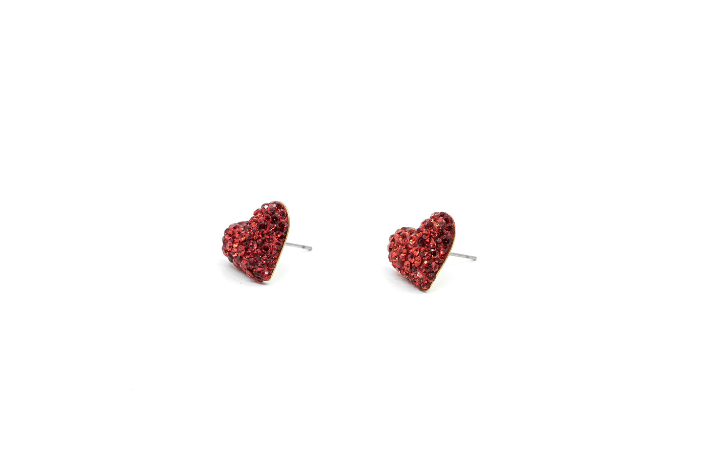 Tiny Red Heart Stud Earring