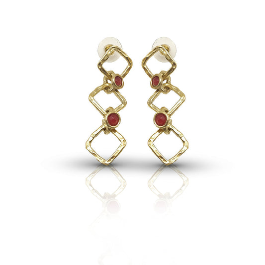 Aurora Fancy Chain Gold Earrings