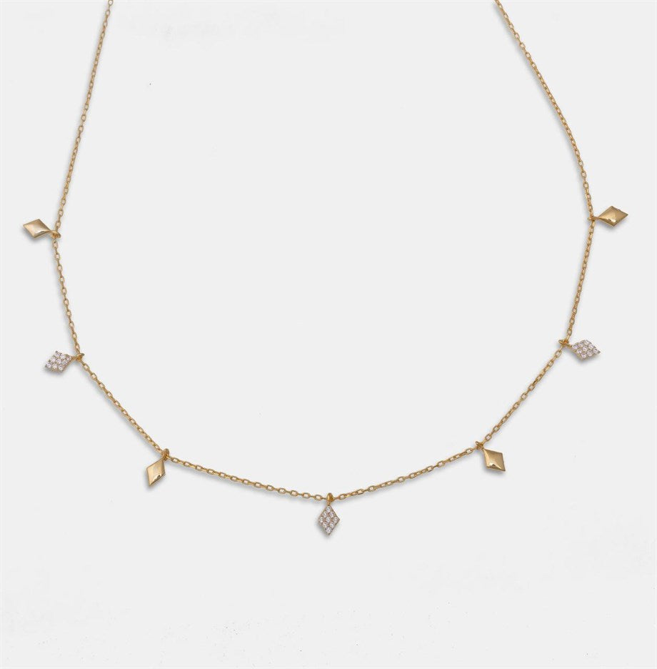 7 Rhombus Chain Necklace