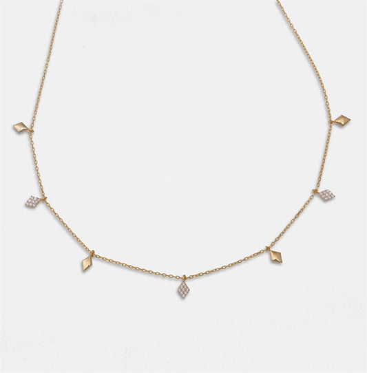 7 Rhombus Chain Necklace