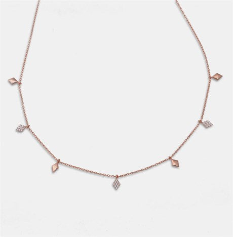 7 Rhombus Chain Necklace