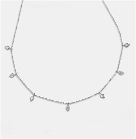 7 Rhombus Chain Necklace