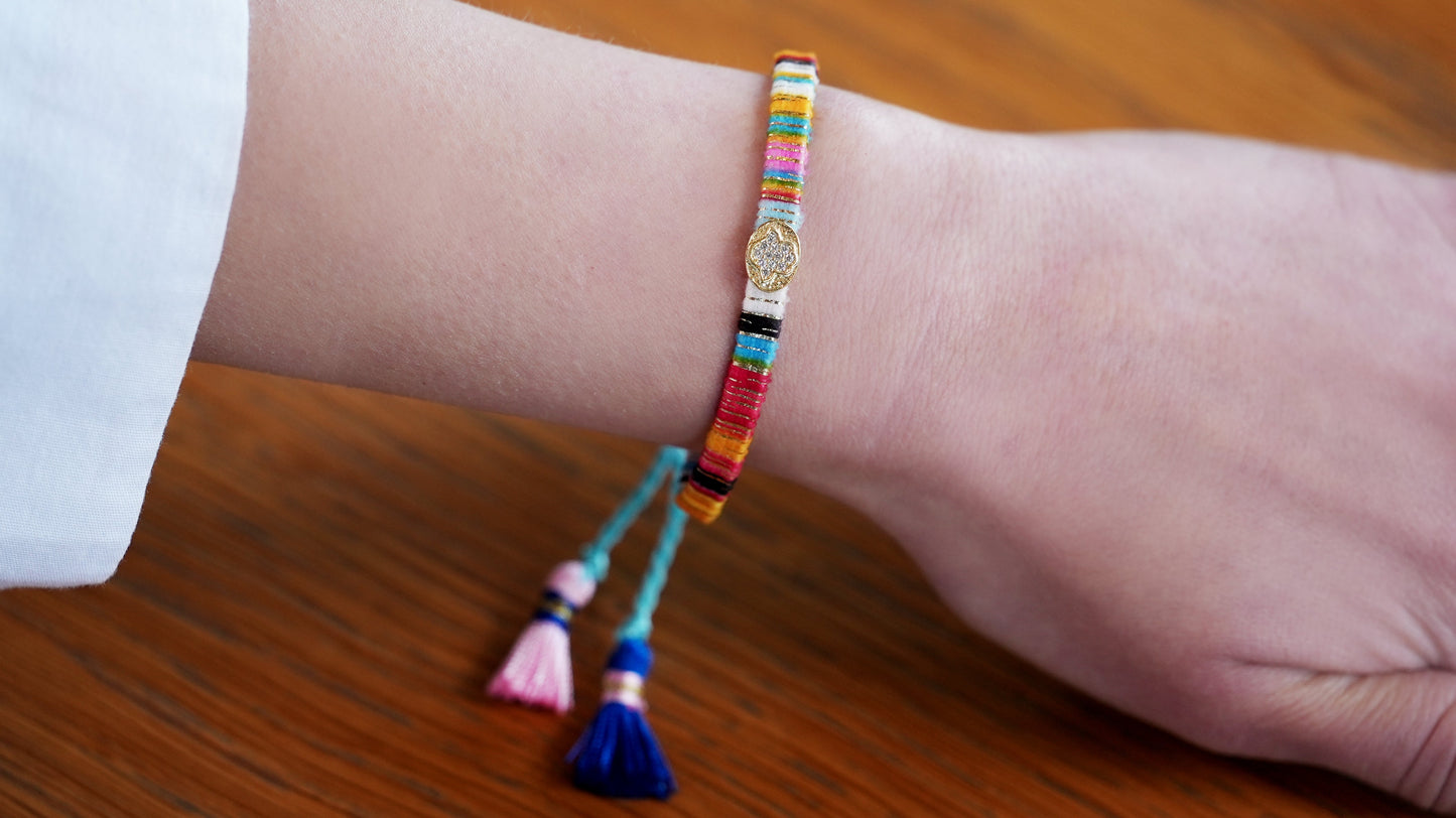 Hamza Bracelet with Colorful Thread