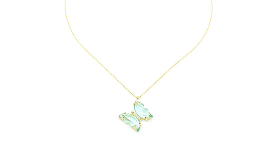 Light Blue Butterfly Necklace