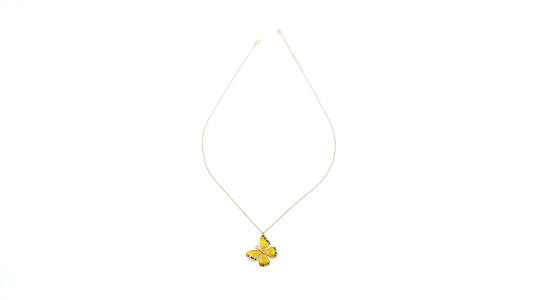 Yellow Butterfly Necklace