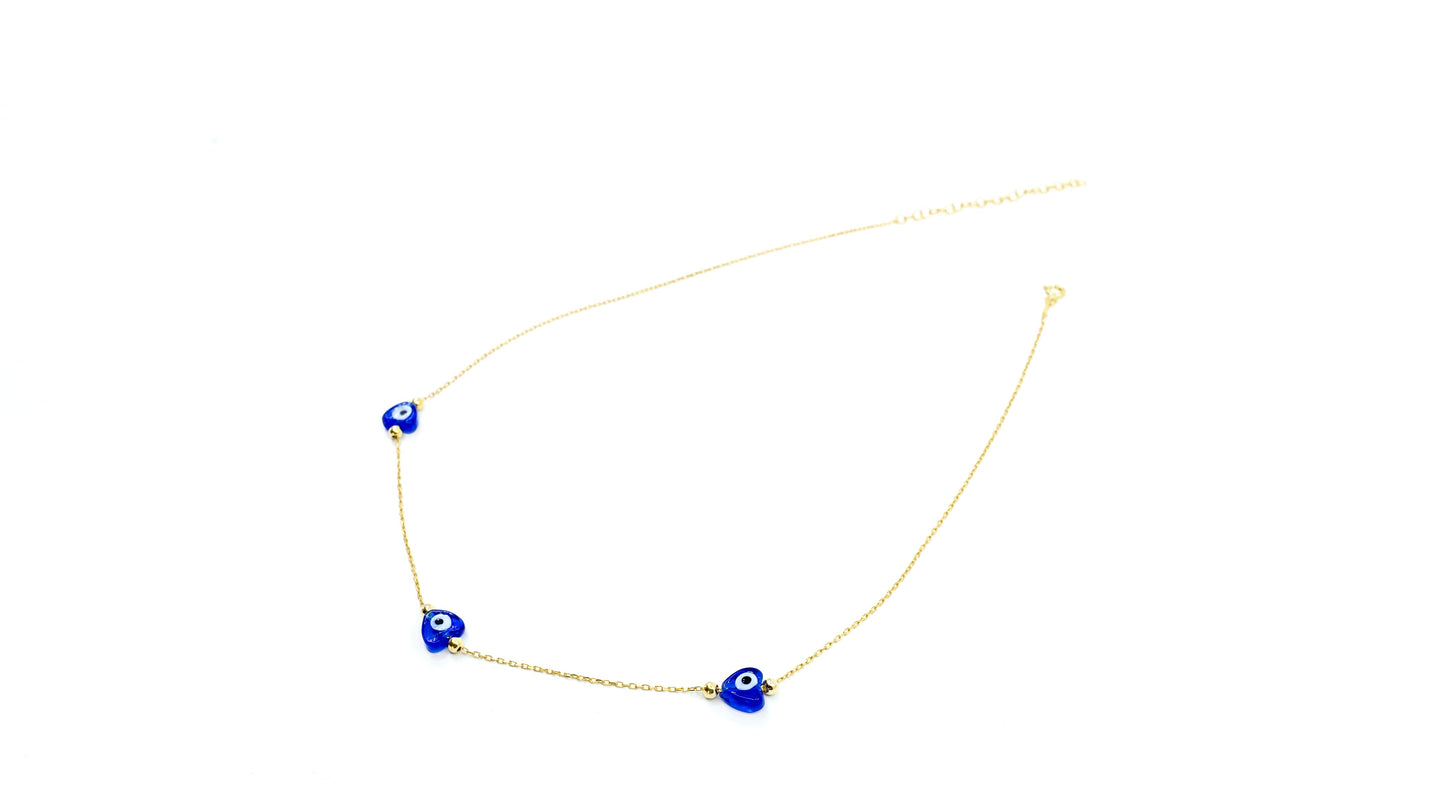 Three Evil Eye Necklace