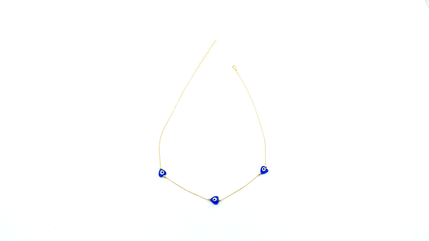 Three Evil Eye Necklace