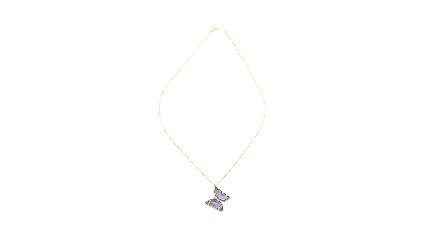 Amethyst Butterfly Necklace