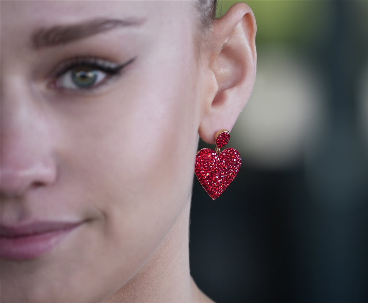 Red Heart Earrings