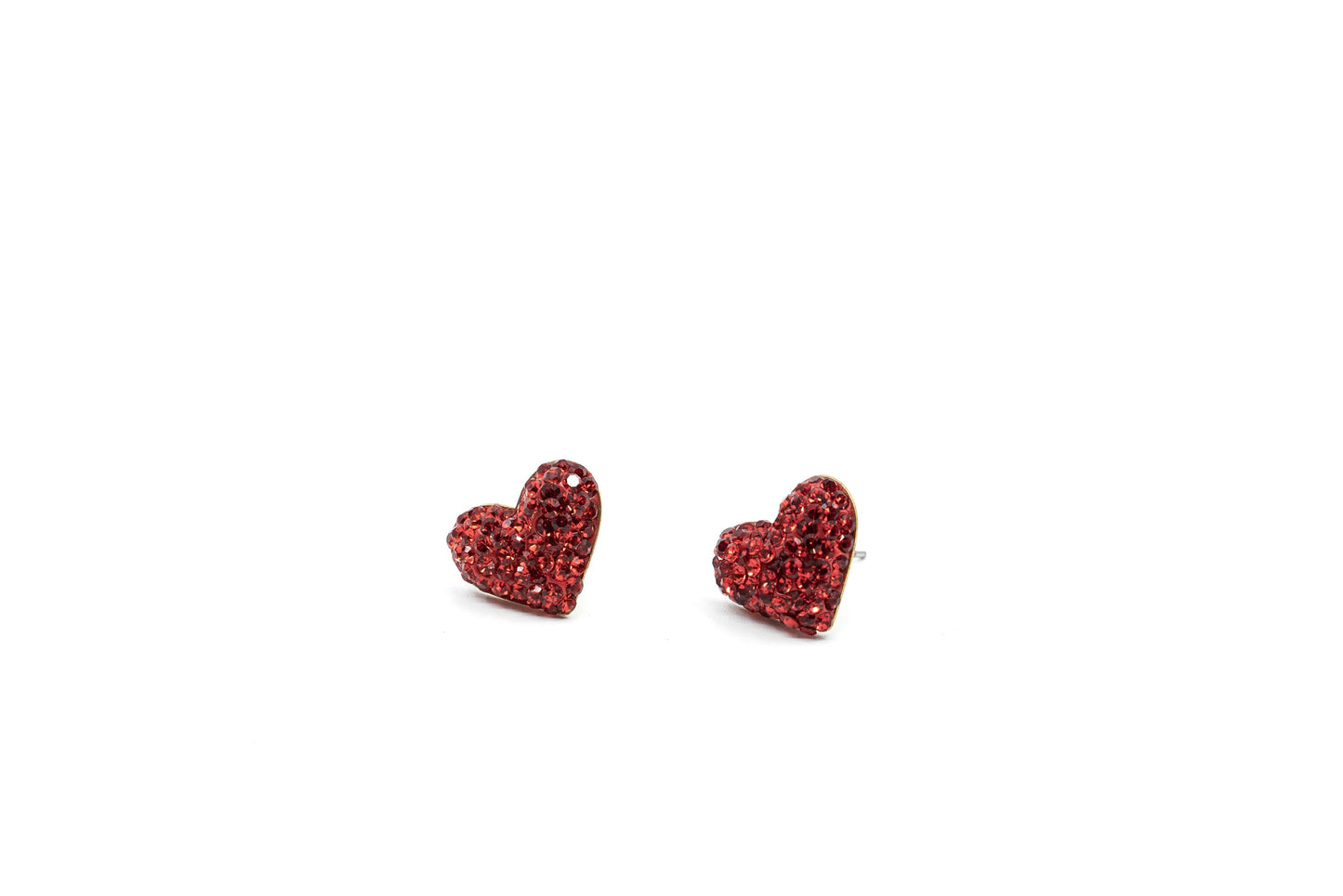 Tiny Red Heart Stud Earring