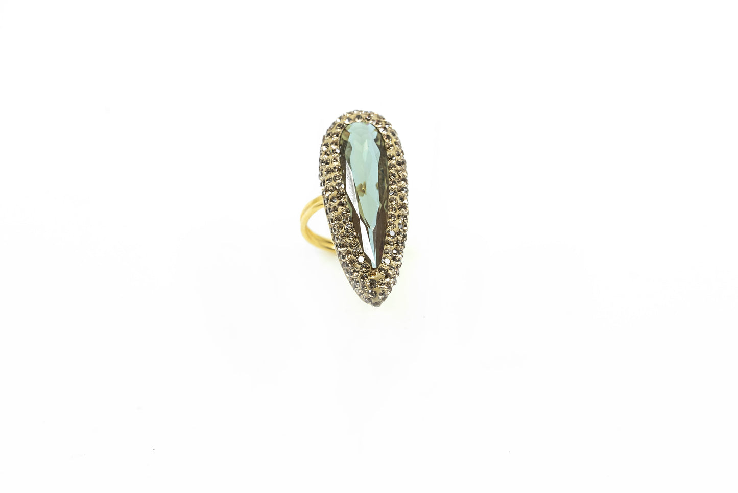 Long Oval Shaped Diaspore Ring