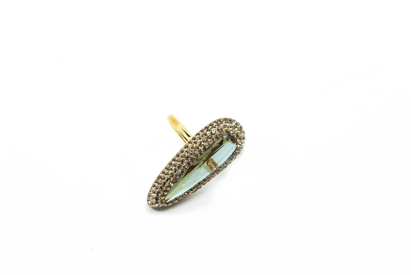 Long Oval Shaped Diaspore Ring