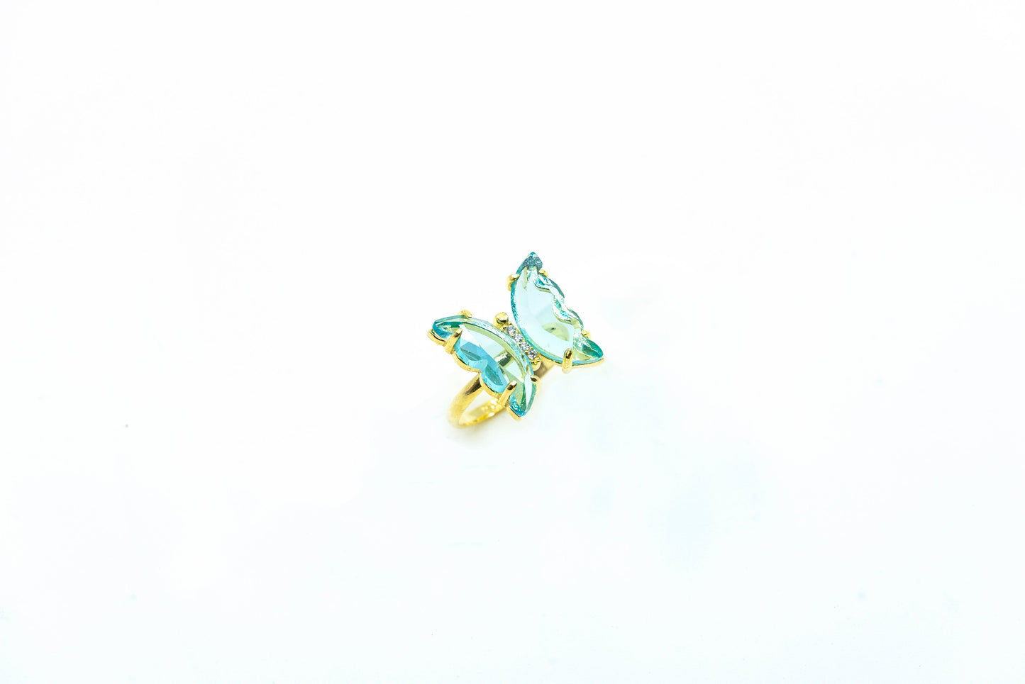 Sky Blue Topaz Butterfly Ring over Sterling