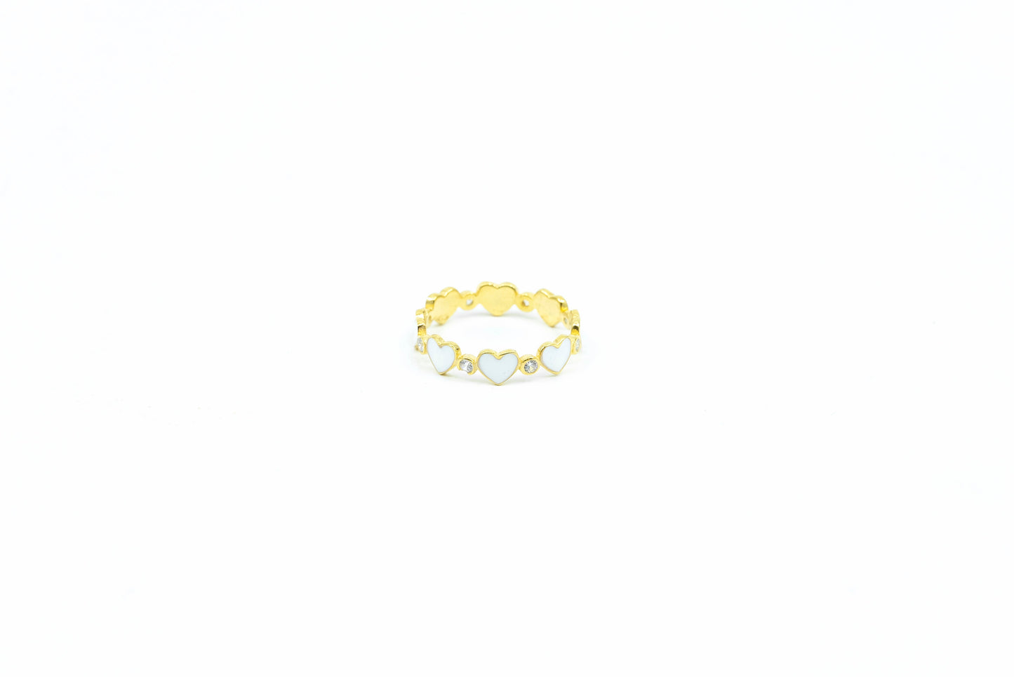 Heart To Heart Ring With CZ Diamond