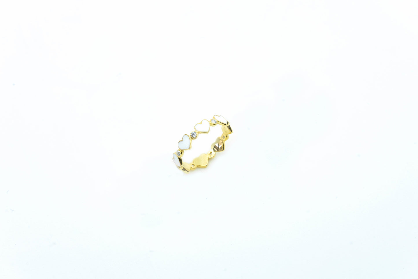 Heart To Heart Ring With CZ Diamond