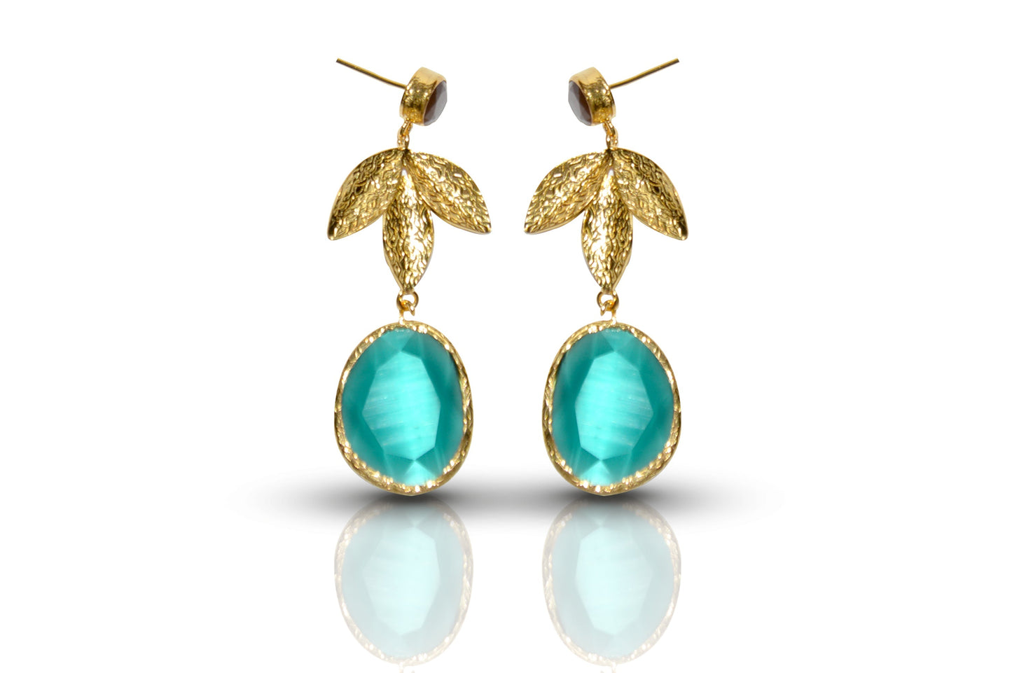 Aurora Turquoise Gold Earrings