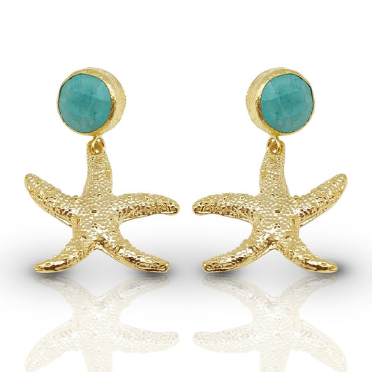 Aurora Star Earing with Turquoise