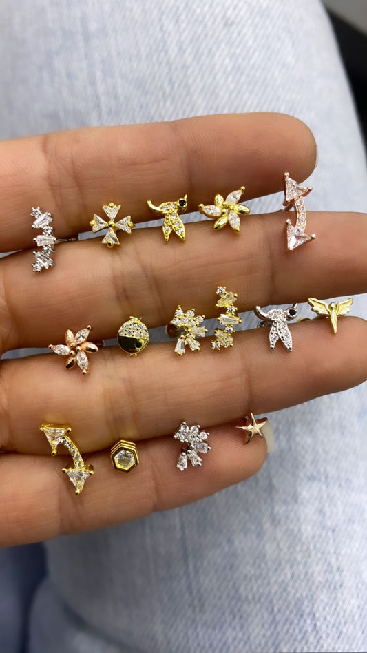 Stud Earrings Pack 5