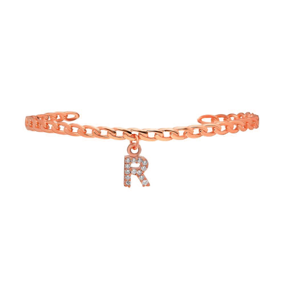Personalized Diamond Initial Cuff