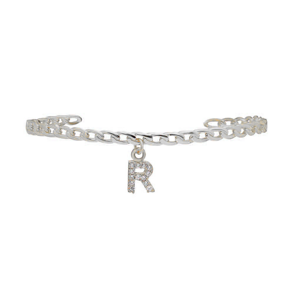 Personalized Diamond Initial Cuff