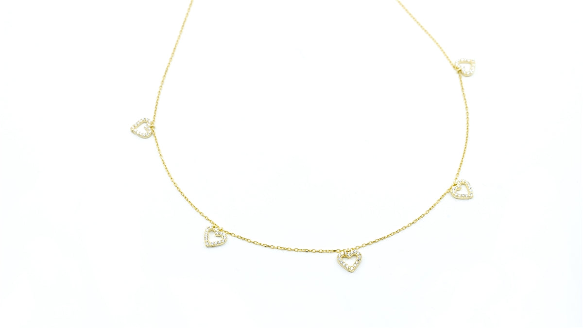 5 Heart Necklace